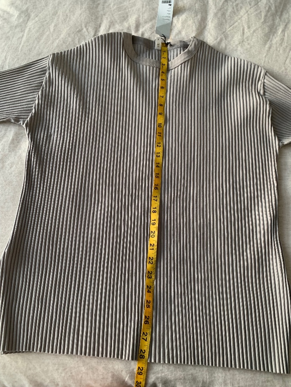 KOTN Blouse Women’s Opal Gary 97% Egyptian Cotton Ribbed long sleeve size L - Picture 12 of 13